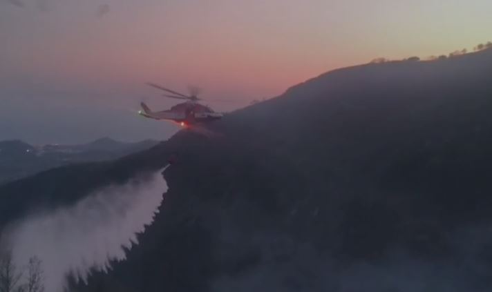 Incendio Di Sterpaglie Sui Monti Picentini, Intervento Dei Vigili Del Fuoco 3