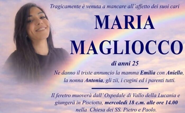 Pisciotta, Oggi L’Ultimo Saluto A Maria Magliocco 3