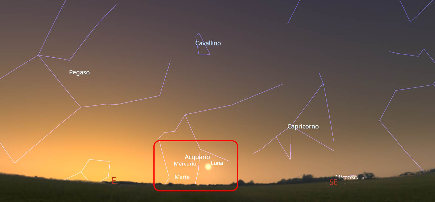 Prepariamoci a un affascinante evento astronomico, il “tris celeste” di Luna, Mercurio e Marte, non lasciamolo sfuggire! 3