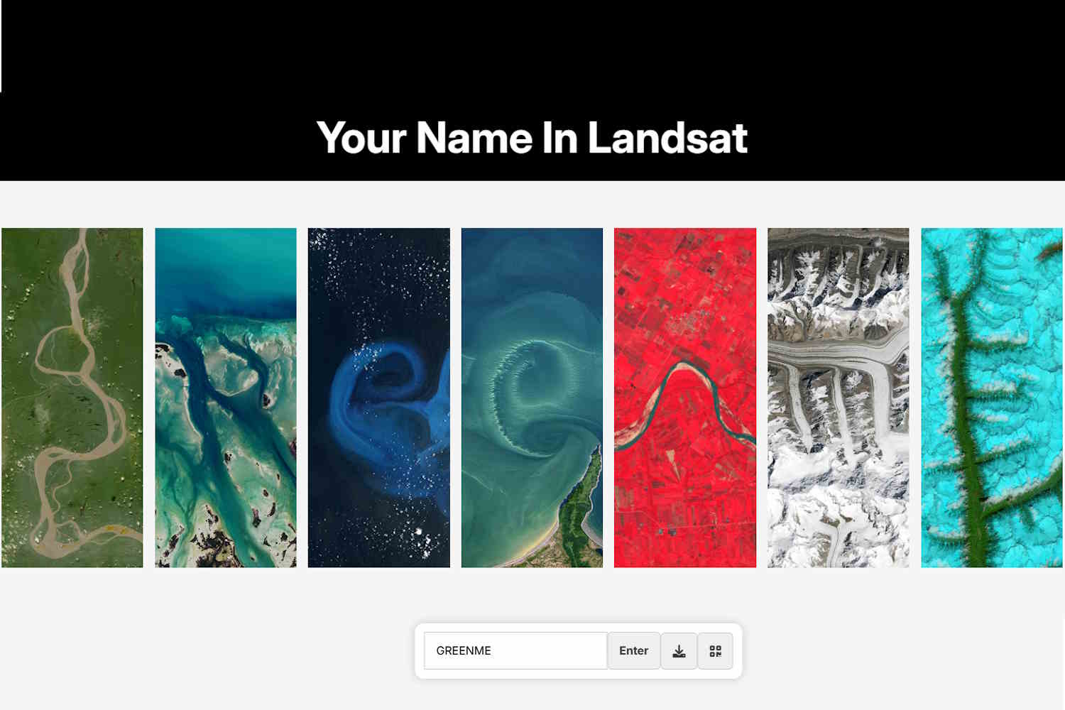 Crea il tuo nome utilizzando le immagini panoramiche della Terra disponibili su questo sito della NASA, il risultato è straordinario. 3