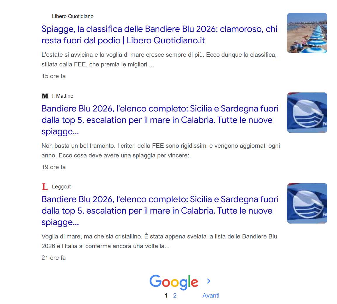 La realtà sulle Bandiere Blu 2026: motivi per cui la lista delle spiagge circolante in rete è errata (e la data di pubblicazione di quella ufficiale) 7