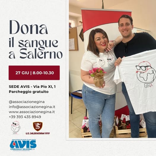 L’iniziativa Dell’associazione Gina In Programma Sabato 27 Giugno Con Avis E U.s. Salernitana 1919 3