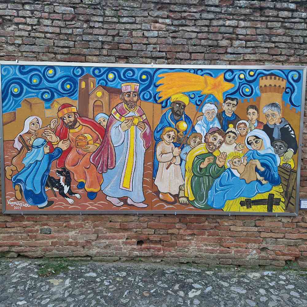 Ti accompagno a Dozza, il villaggio decorato con murales vicino a Imola, con una splendida vista sui colli emiliani. 33