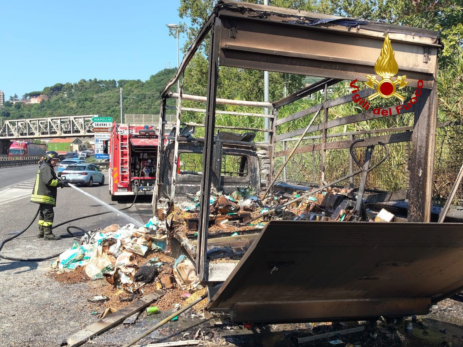 Furgone A Fuoco, Paura E Traffico In Tilt 3